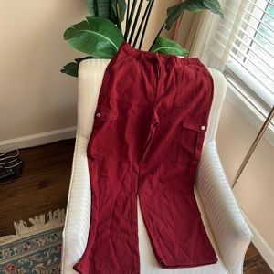Burgundy cargo pants